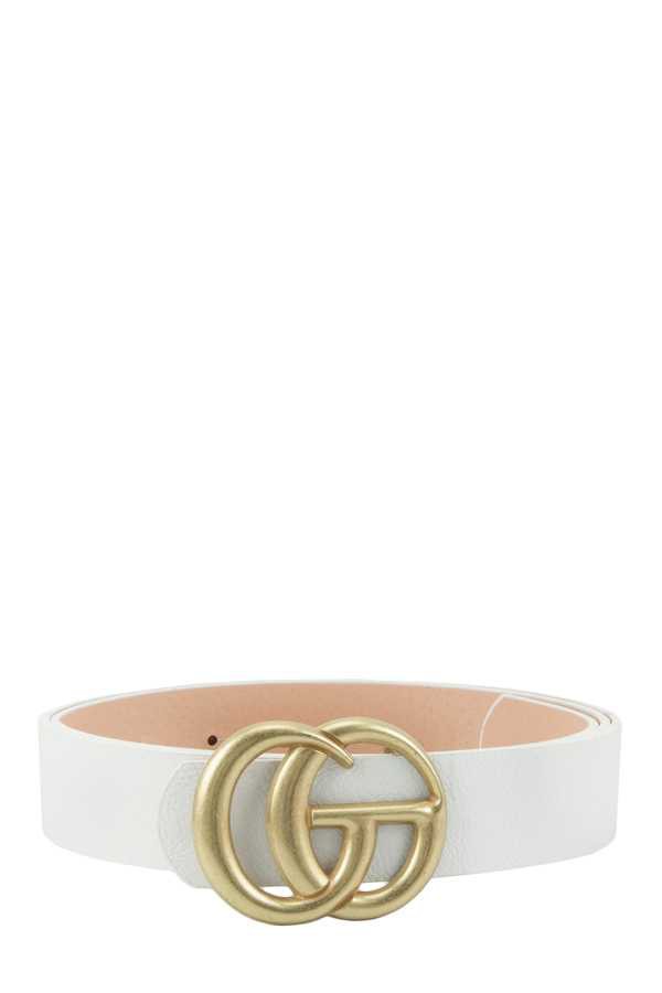 GG Belt - White Belt w/ Gold GG