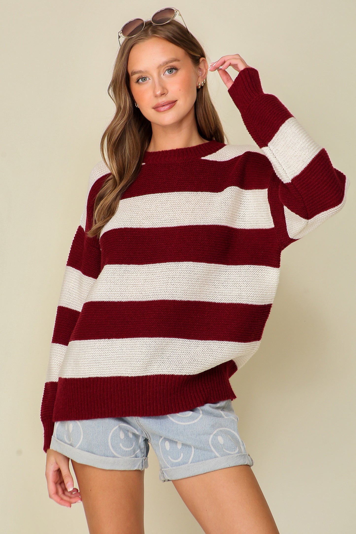 Game Day Striped Sweater
