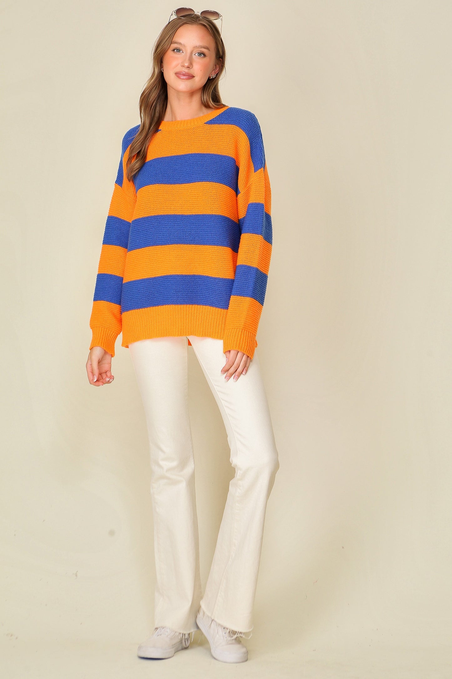 Game Day Striped Sweater