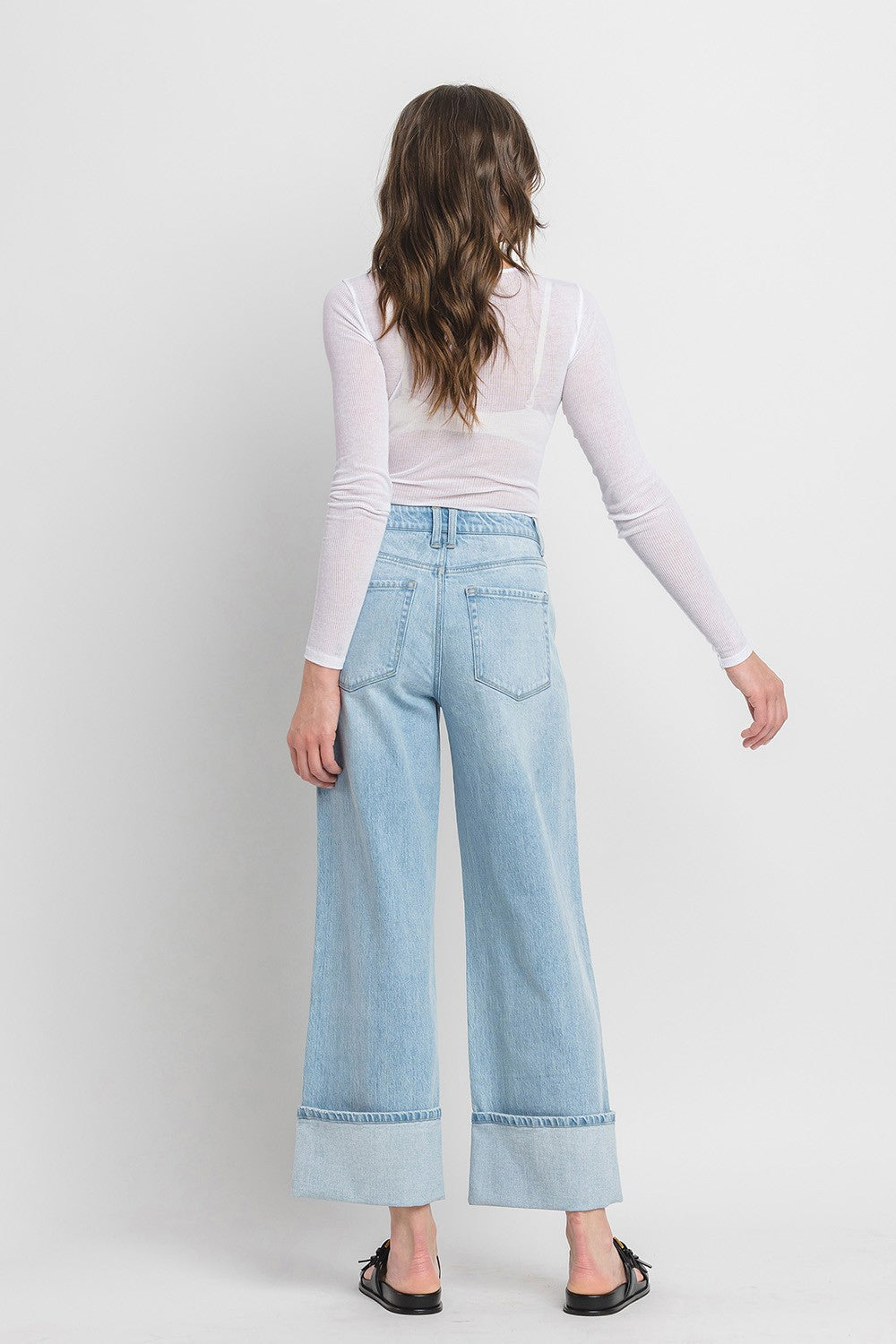 Wild Horses Super High Rise Cuffed Wide Leg Jean - Flying Monkey