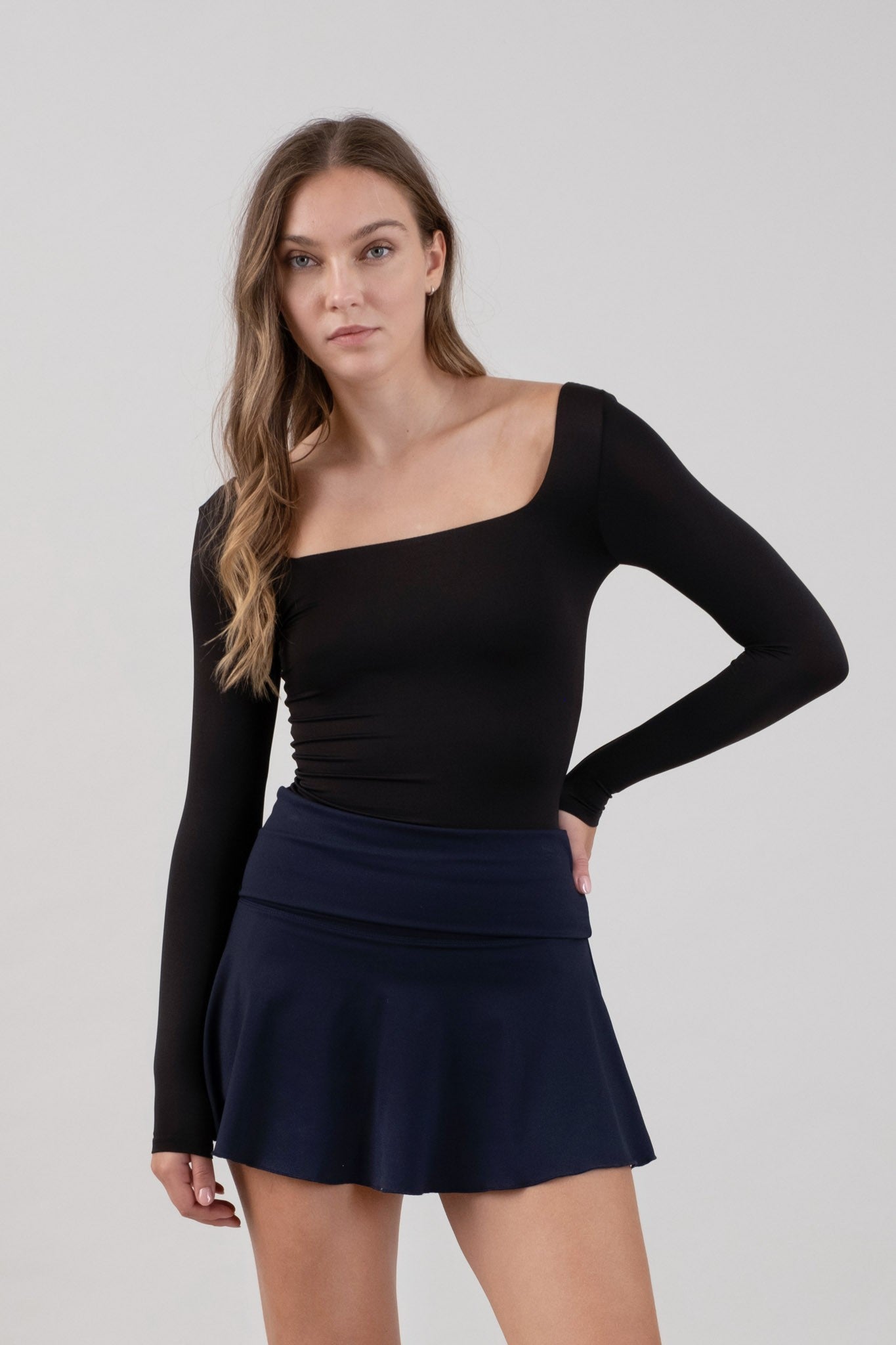 Reversible Square Neck LS Top