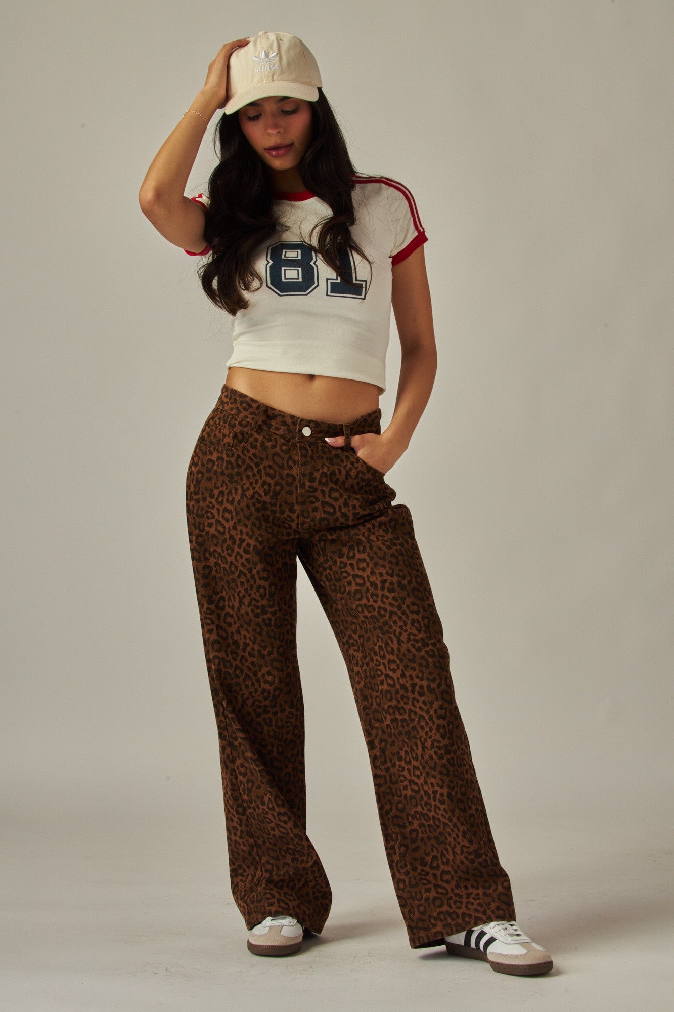 Leopard Fade Denim Jean