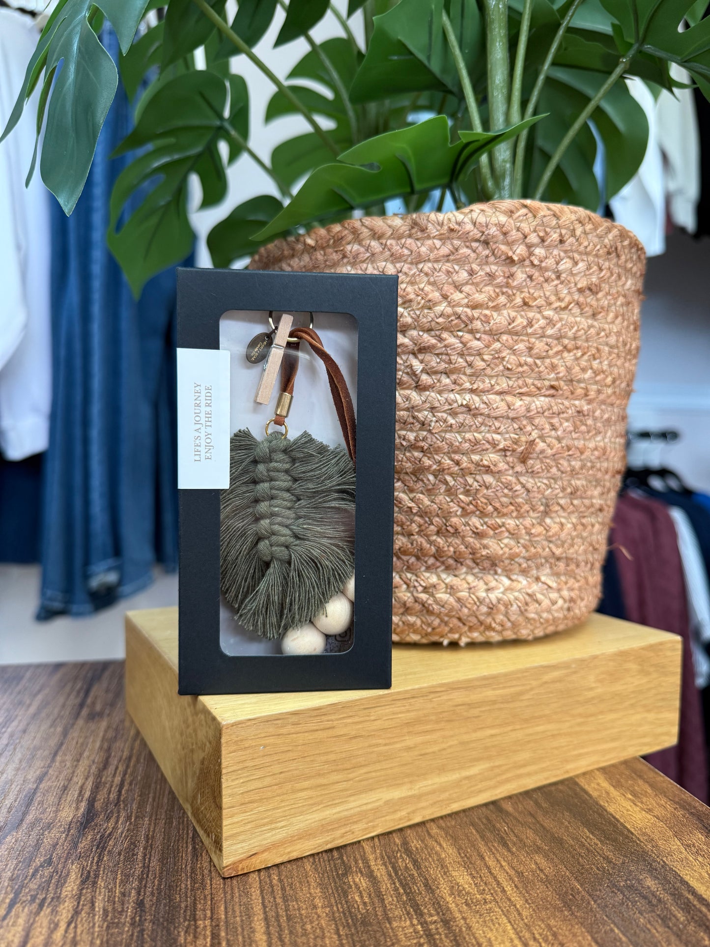 Heart + Soul Candle Co - Car Charm Feather Macrame