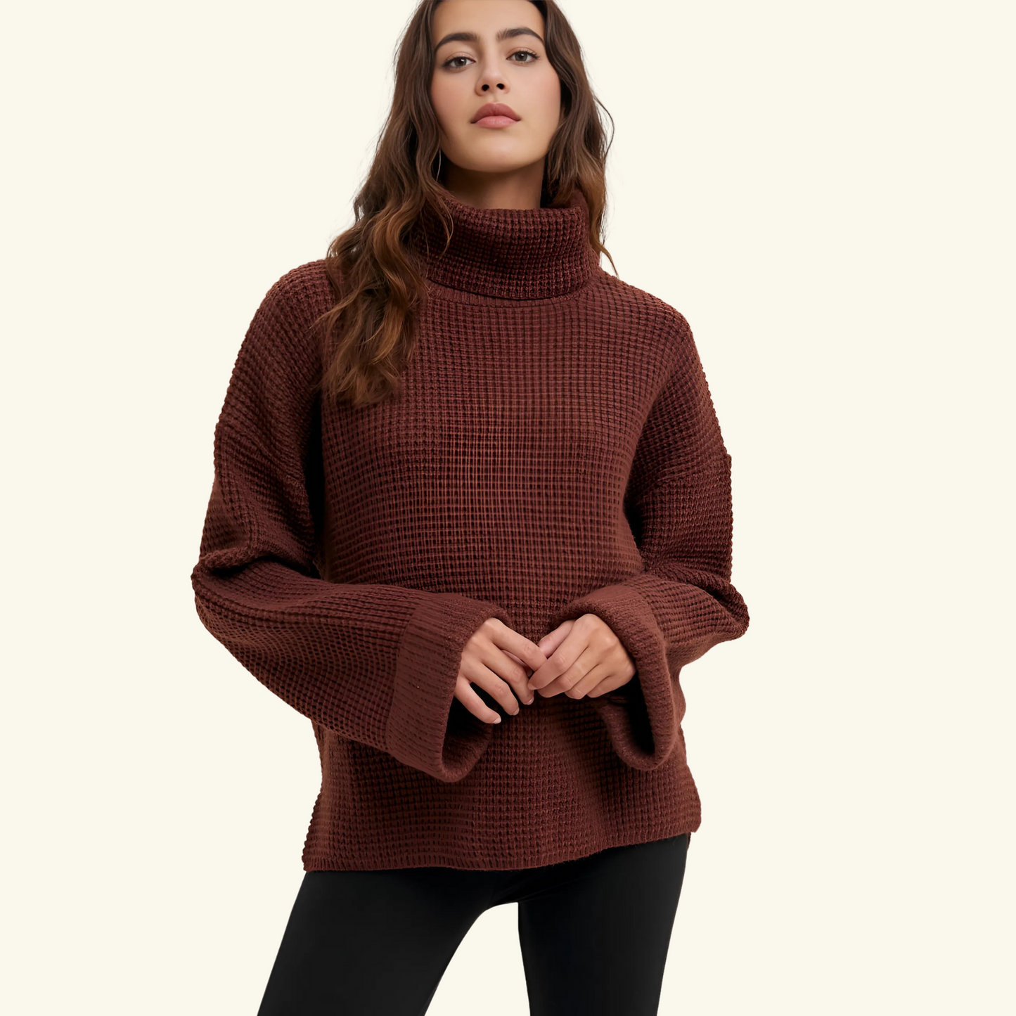 Chocolate Chunky Knit Sweater - Blu Ivy