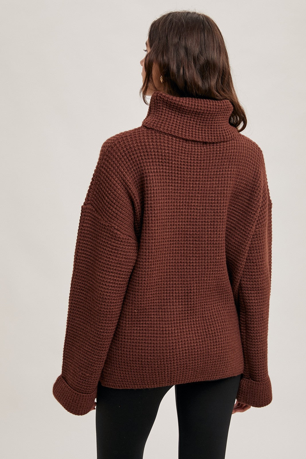 Chocolate Chunky Knit Sweater - Blu Ivy