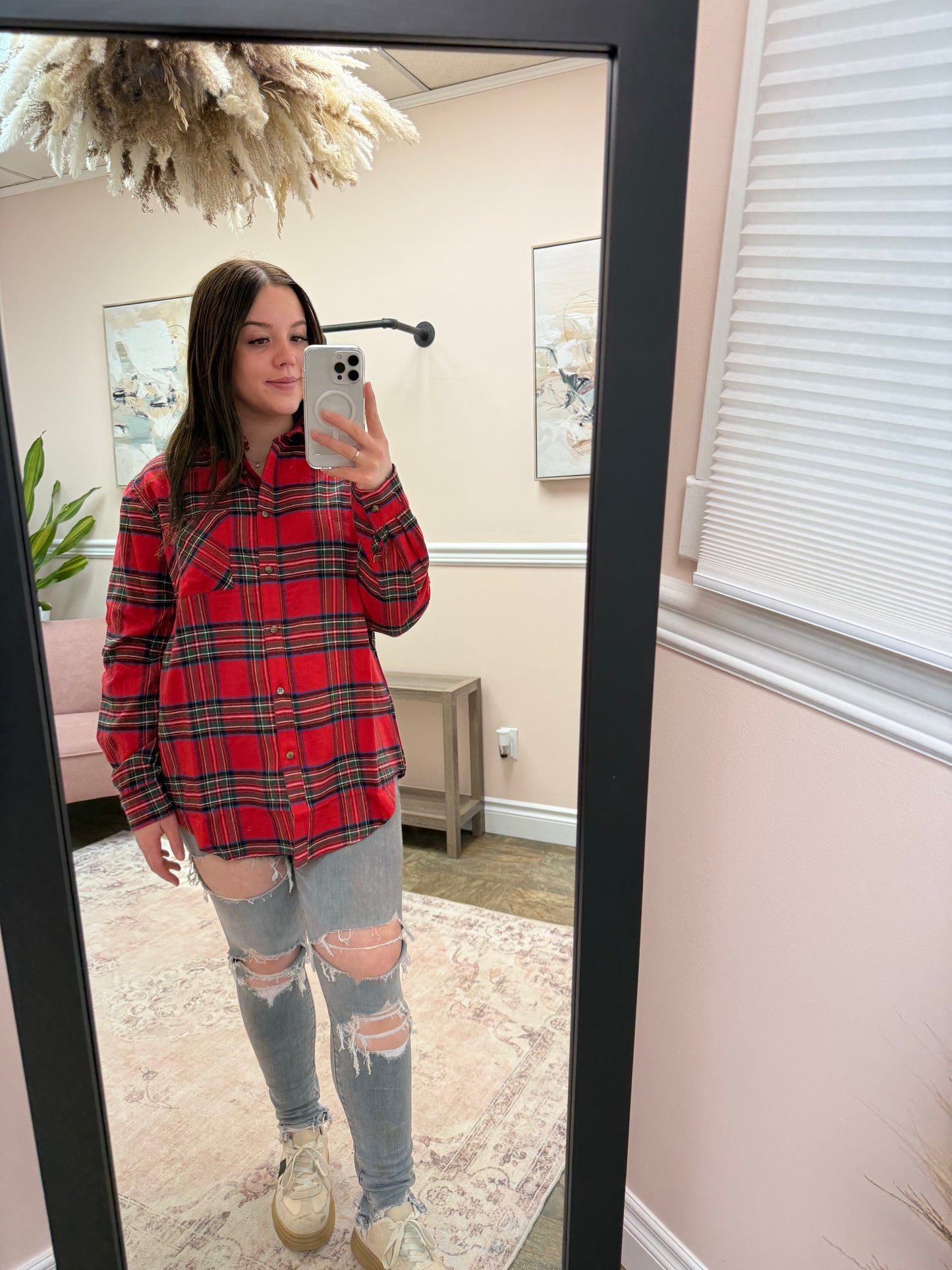 Vintage Plaid Button Down Shirt