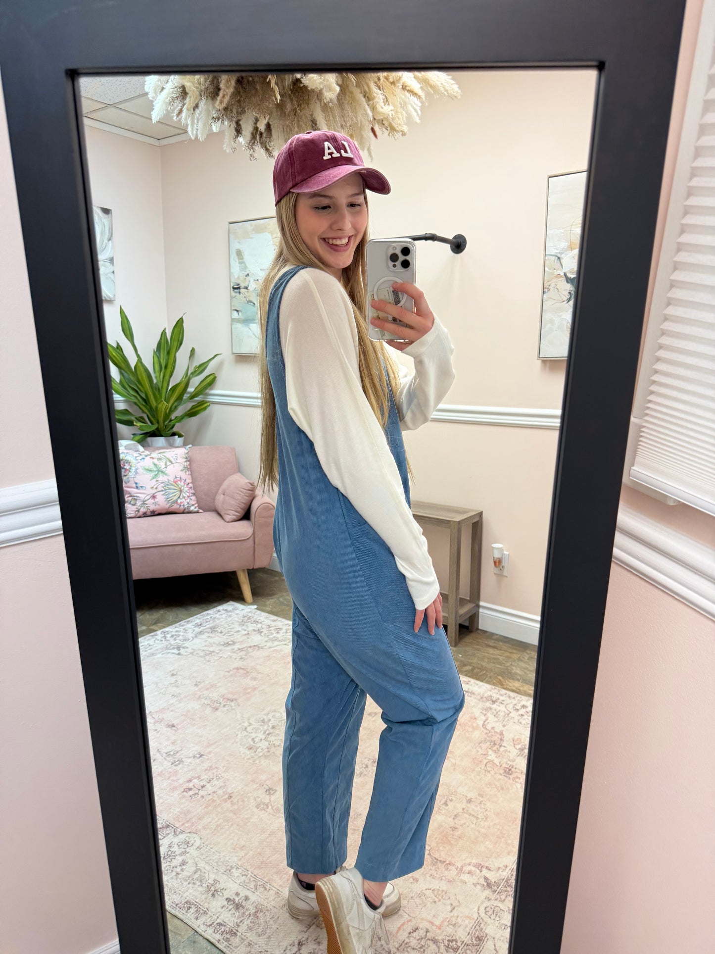 Becca Corduroy Jumpsuit With Patch Pockets