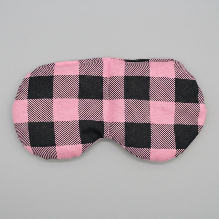 Cotton Candy Check Flax Eye Mask