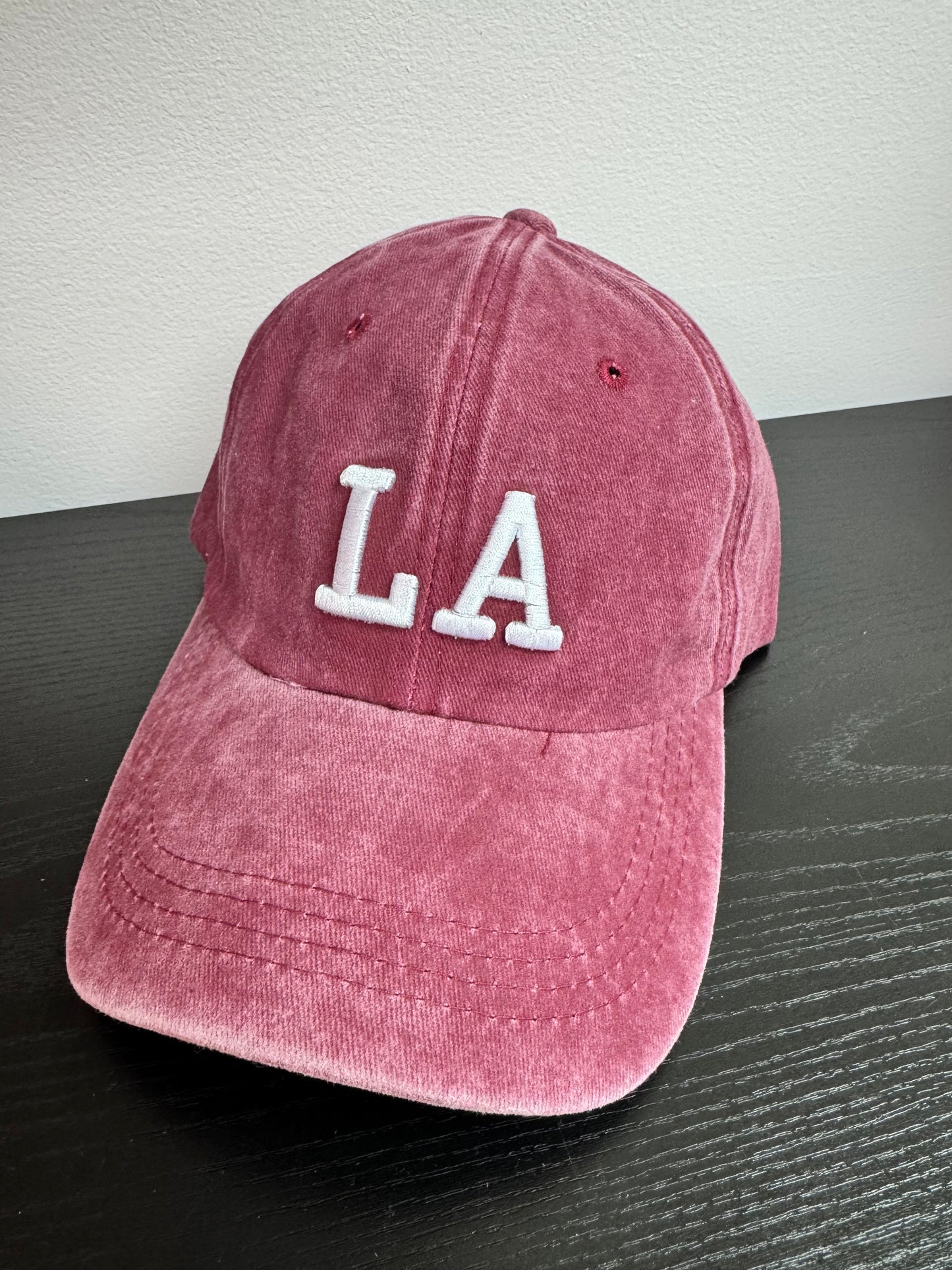 LA 3D Embroidery Pigment Baseball Cap