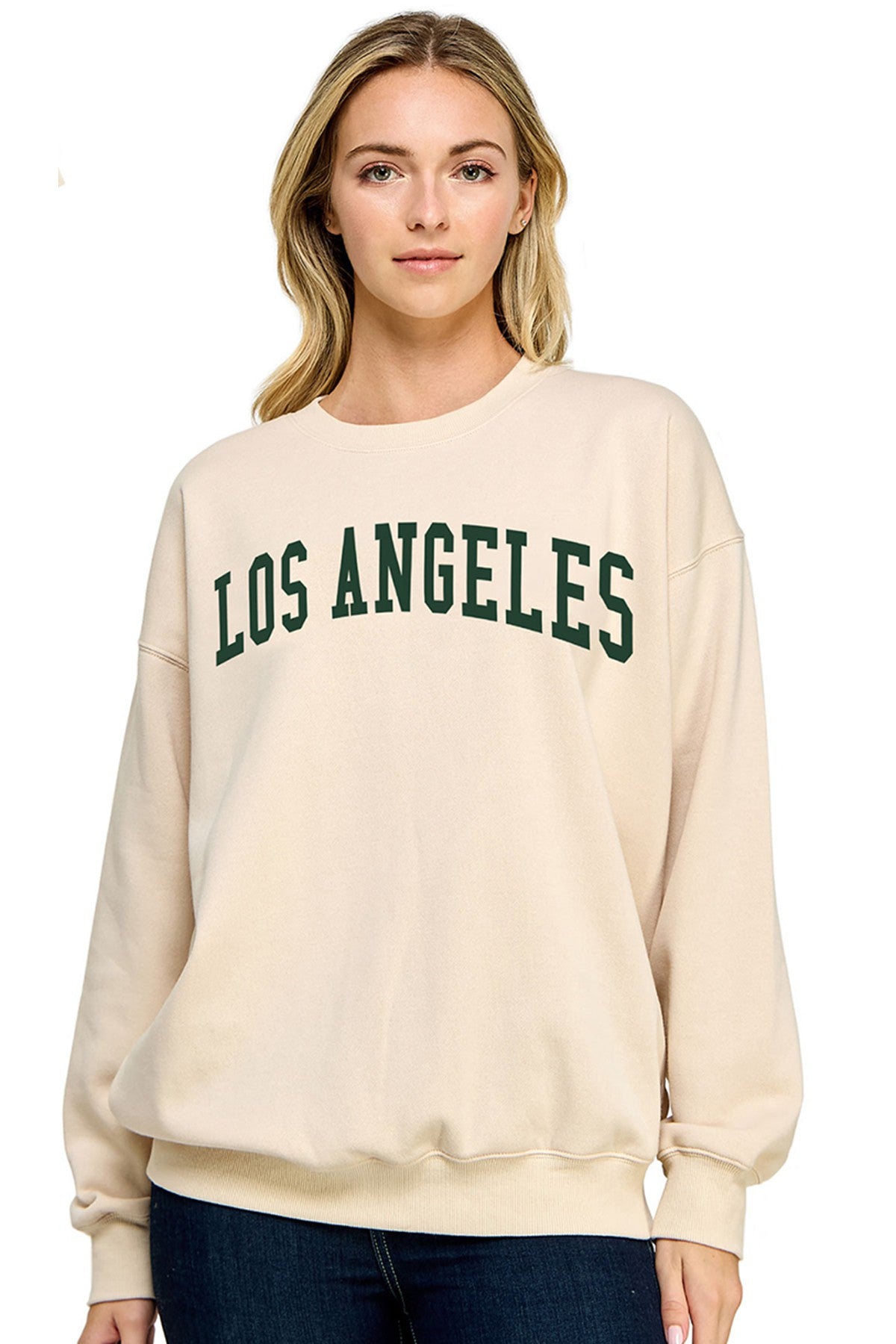 LOS ANGELES PATCH Fleece Oversized Sweatshirt