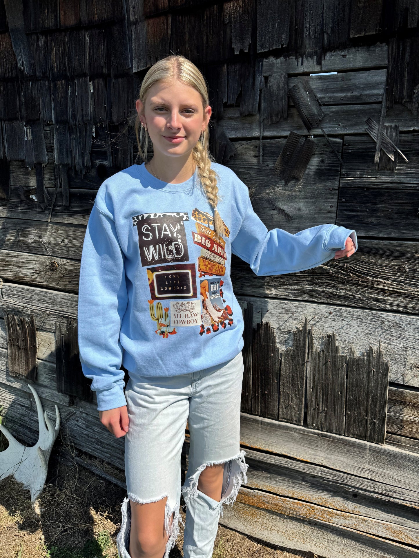 Stay Wild & Country Graphic Crewneck