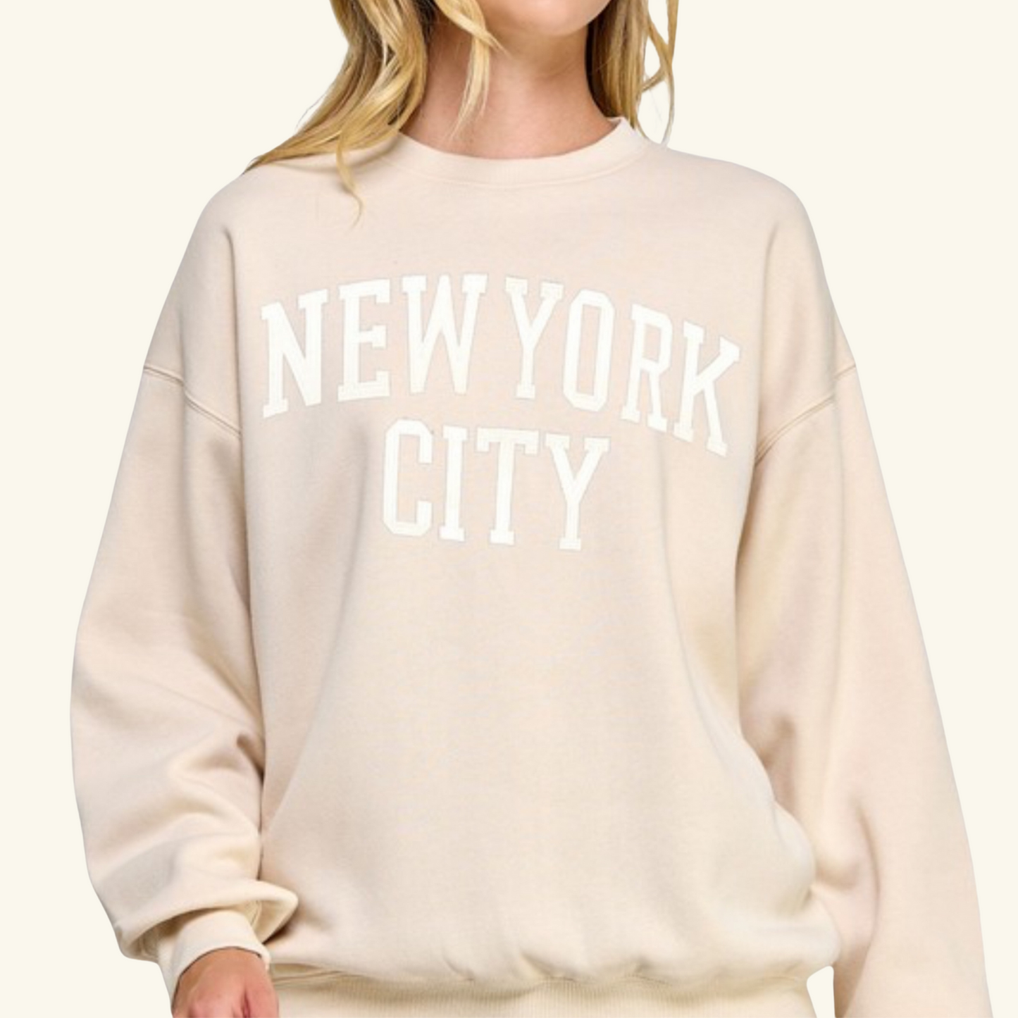 New York Crewneck - Cream