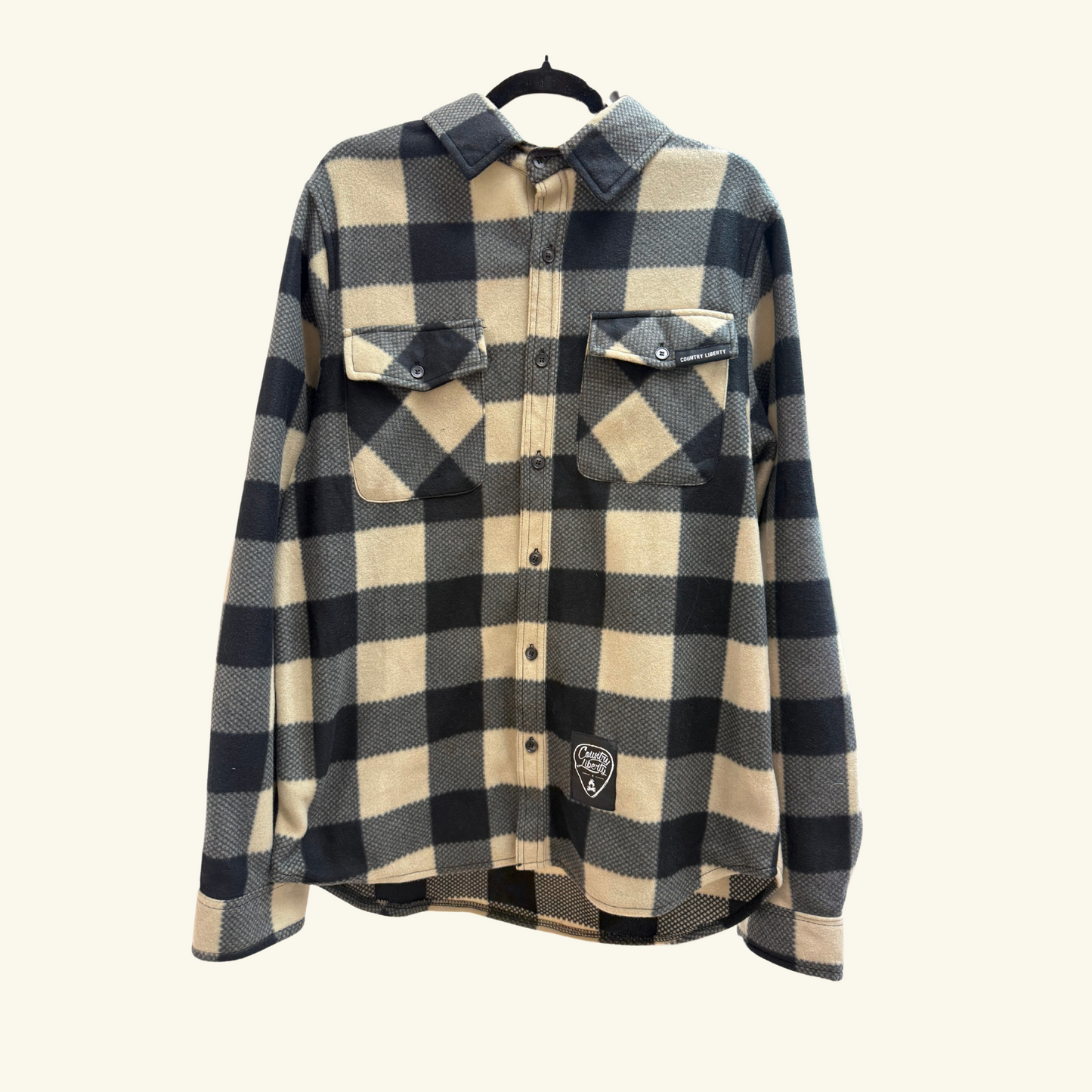 Oxford Black + Tan Plaid Fleece