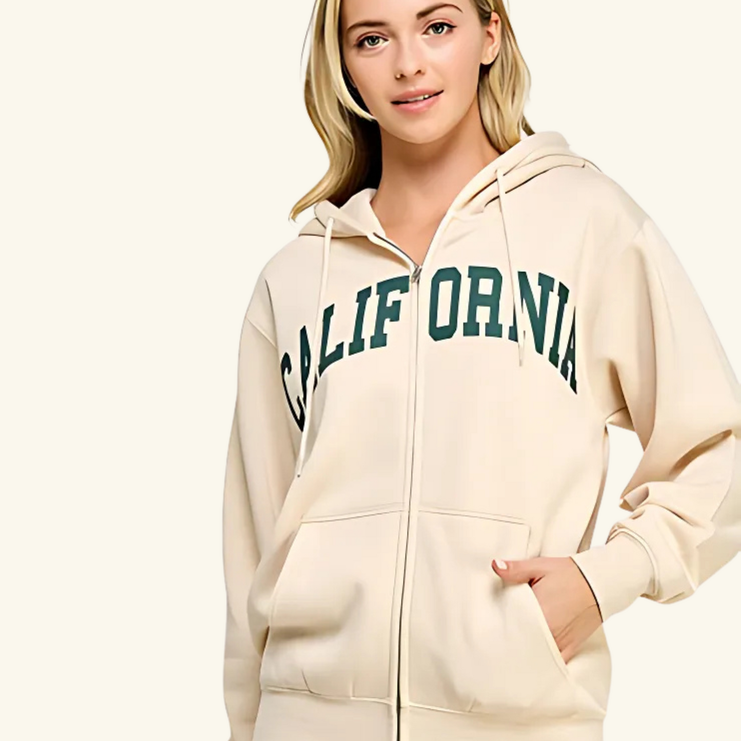 CALIFORNIA Zip Up Fleece Jacket