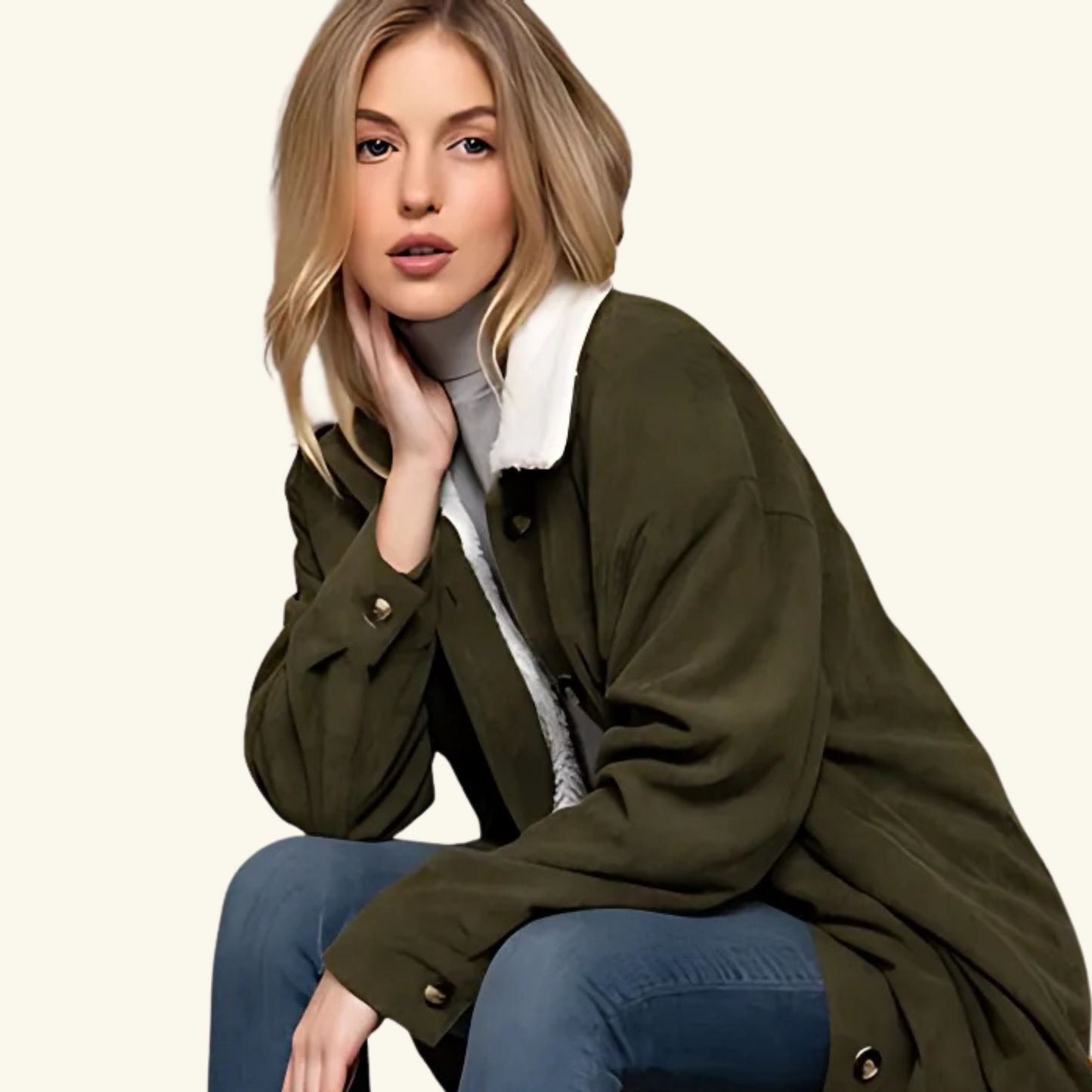 Pine Faux Fur Corduroy Jacket