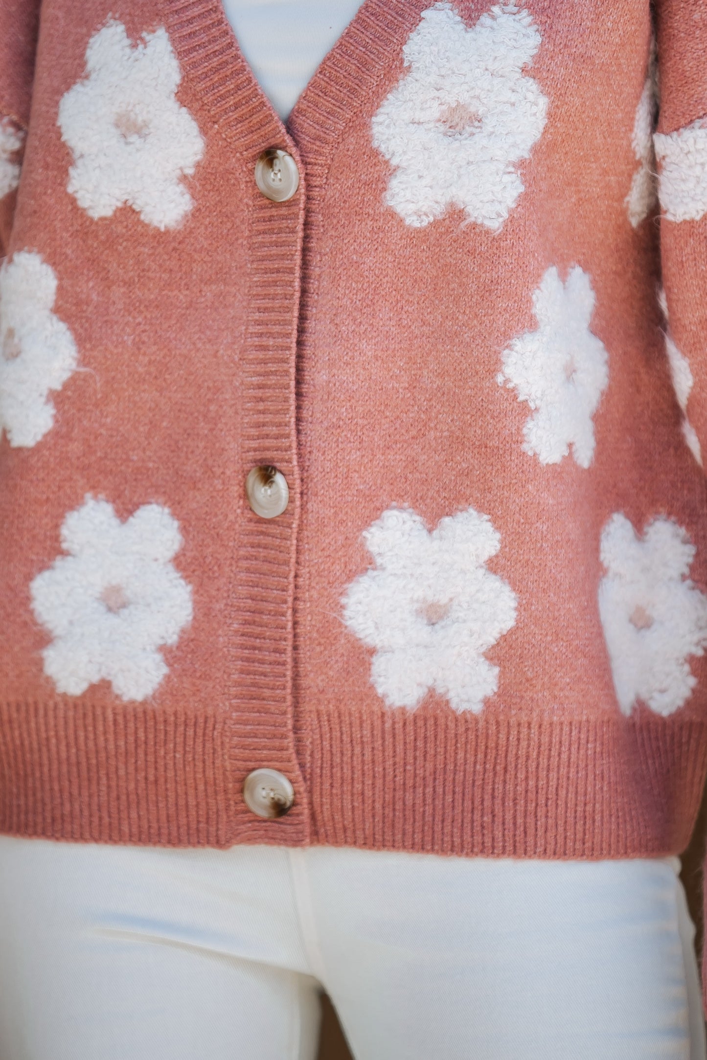 Spring Time Flower Detail Cardigan