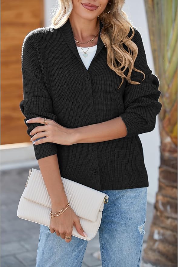 Noir Knit Sweater Cardigan
