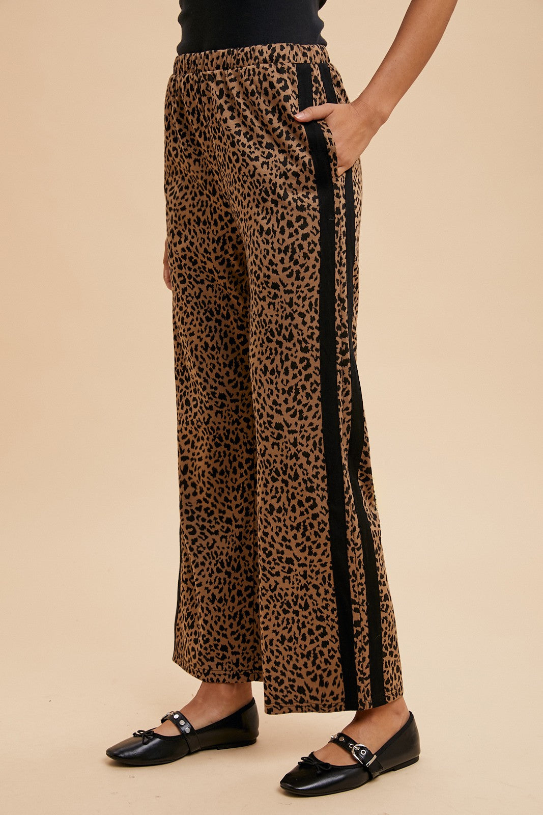 Animal Jacquard Knit Track Pants