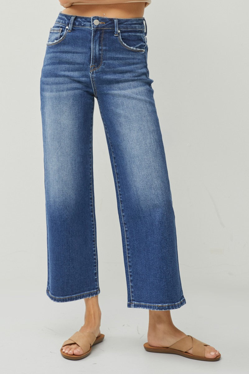 Mia High Rise Wide Crop Jean