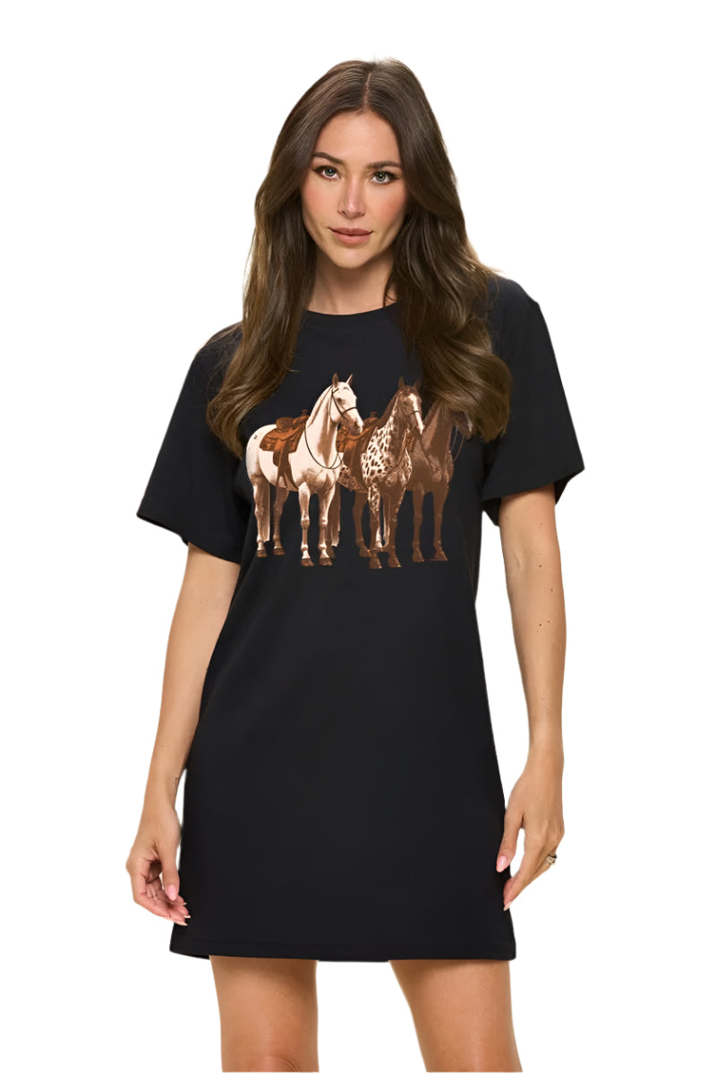 Wild Horses Trio Tunic Top/Dress