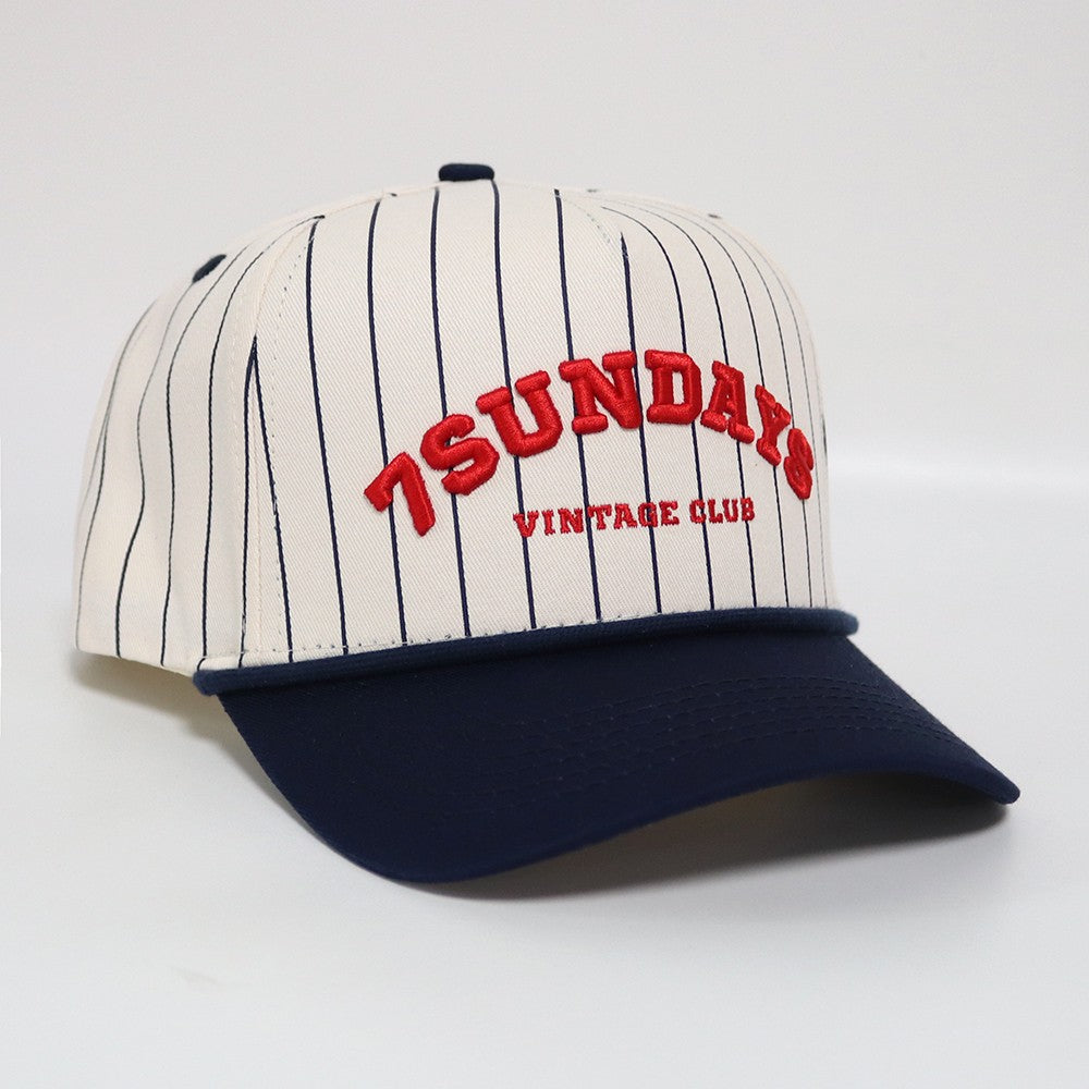 Seven Sundays Trucker Hat - Navy Pinstripe