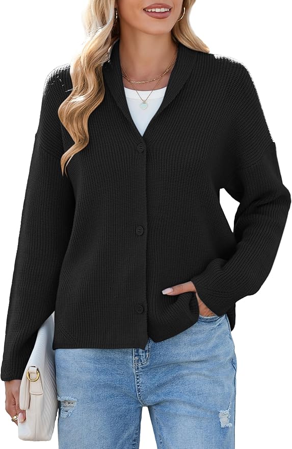 Noir Knit Sweater Cardigan
