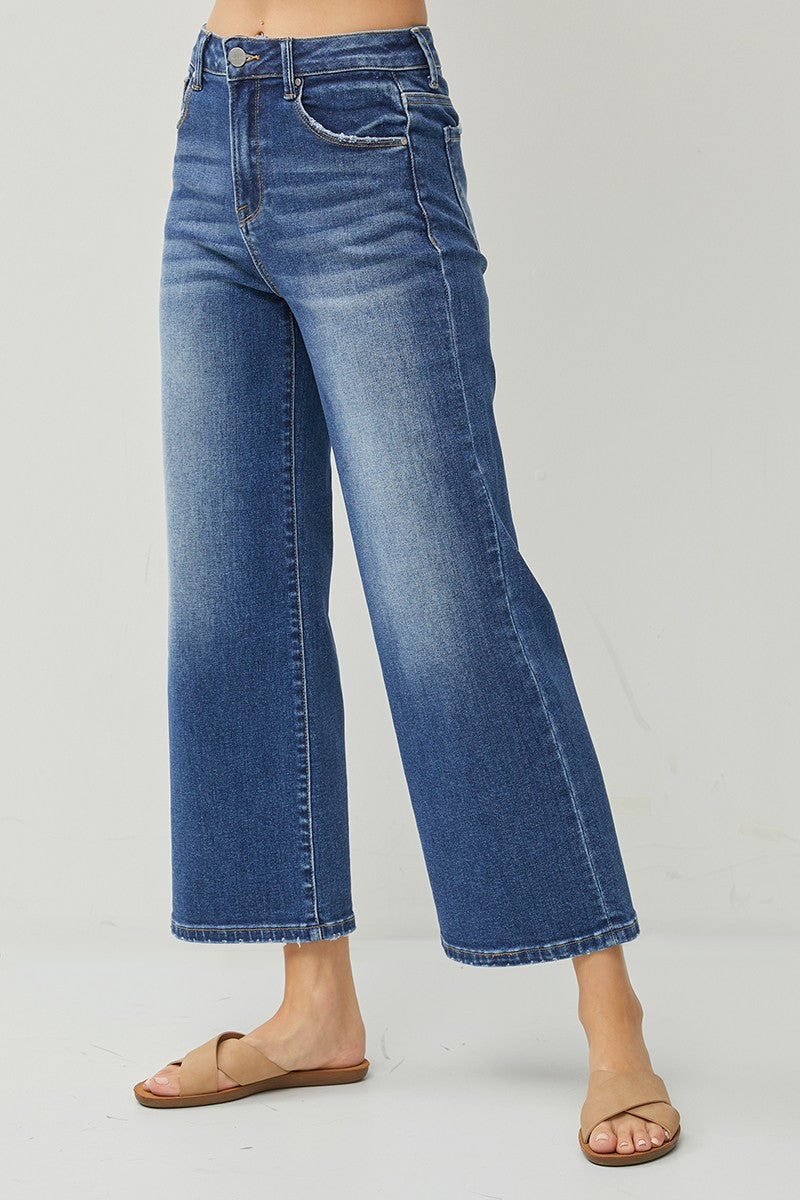 Mia High Rise Wide Crop Jean