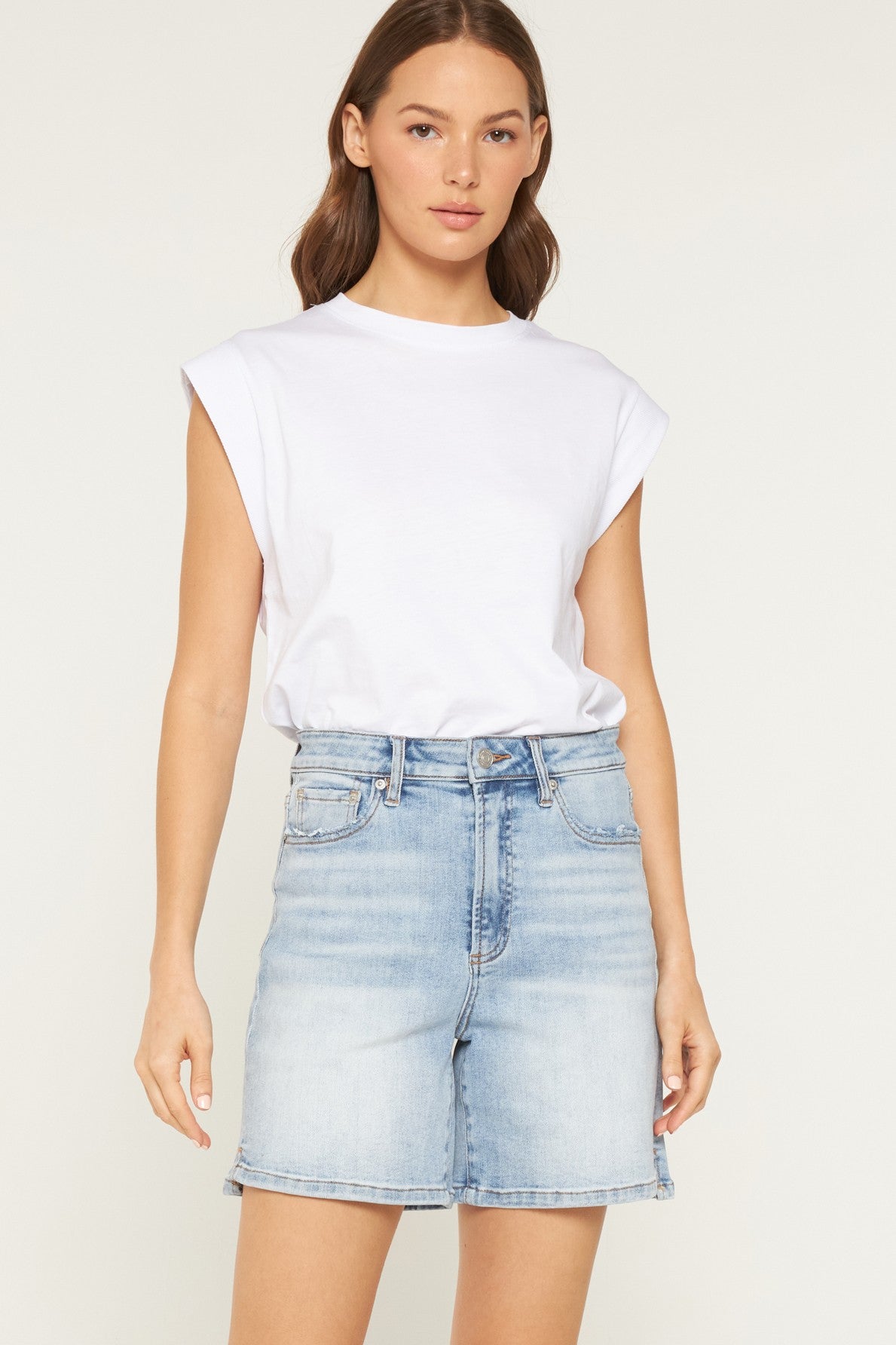 Luna High Rise Bermuda Shorts