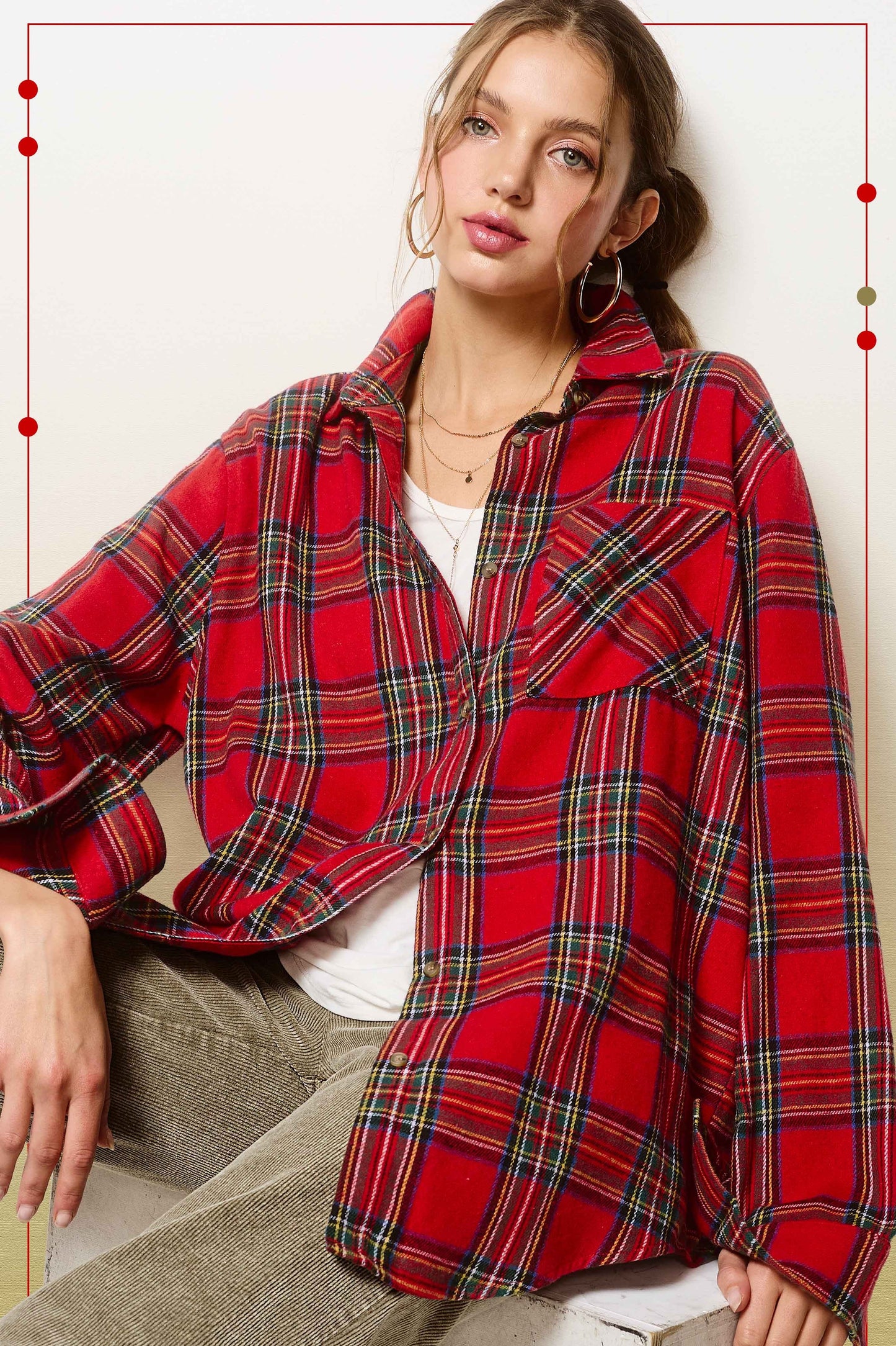 Vintage Plaid Button Down Shirt