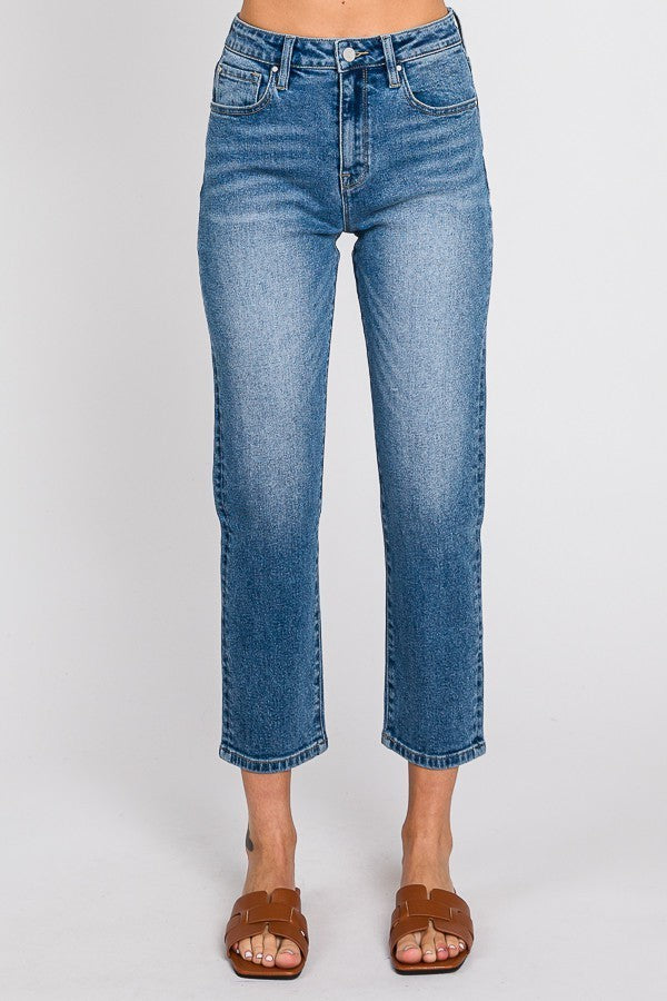 Petra HR Comfort Cropped Slim Straight Jean