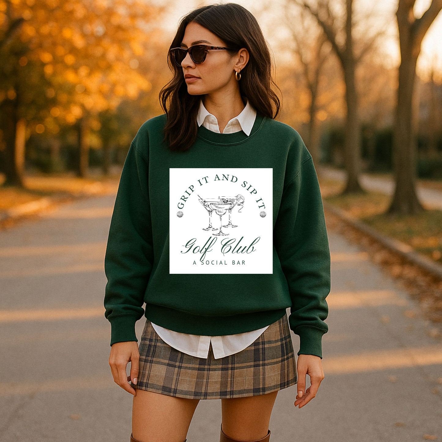 Fairway Grip & Sip Golf Club Crewneck