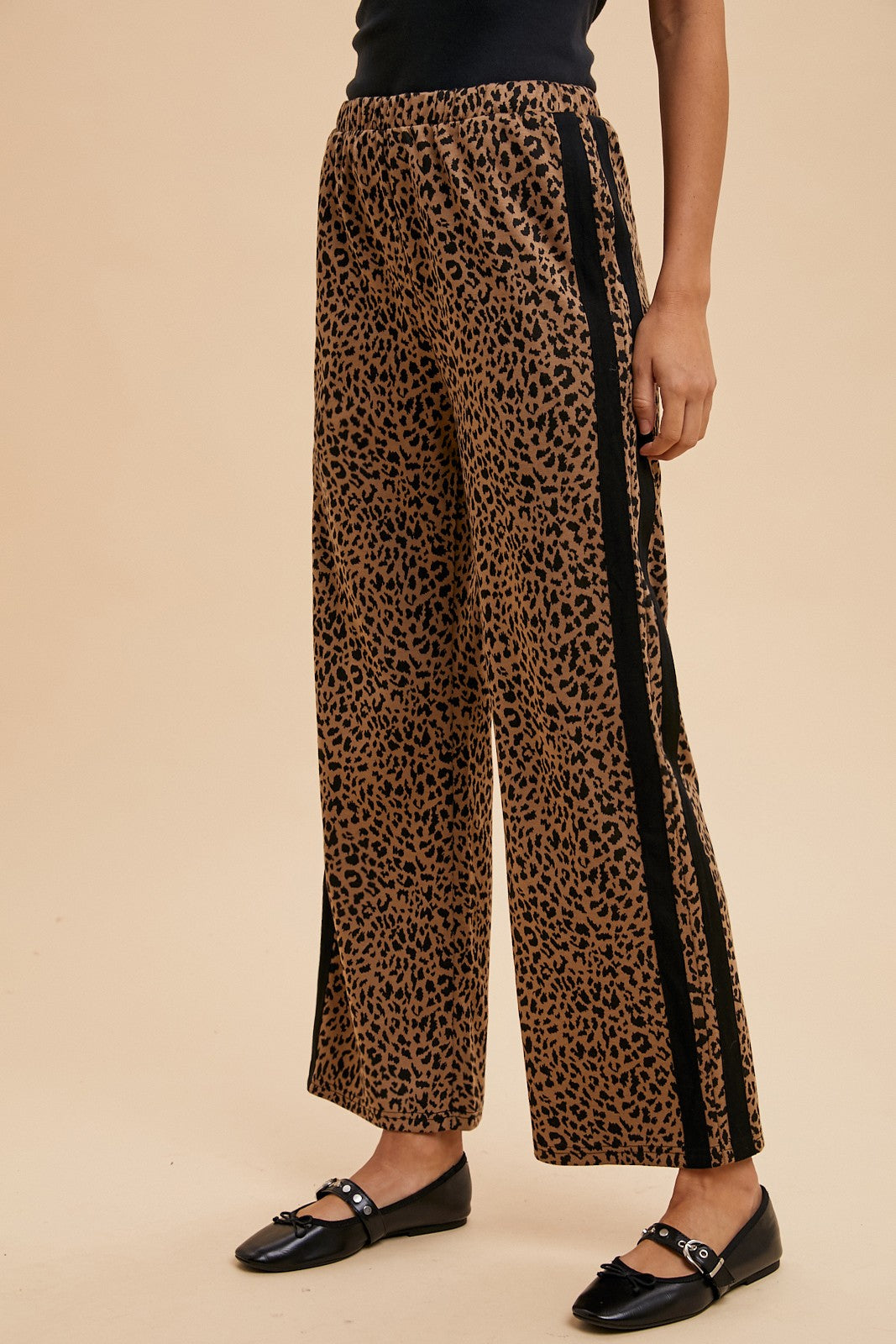Animal Jacquard Knit Track Pants