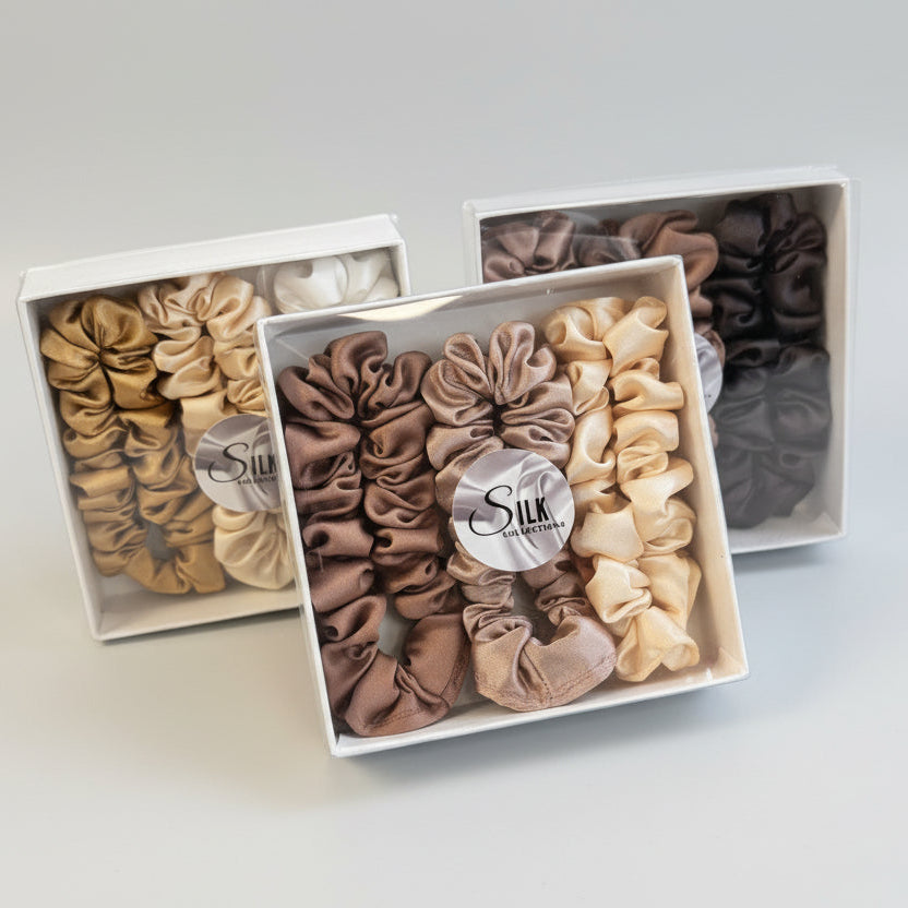 Mini Silk Hair Scrunchie Pack