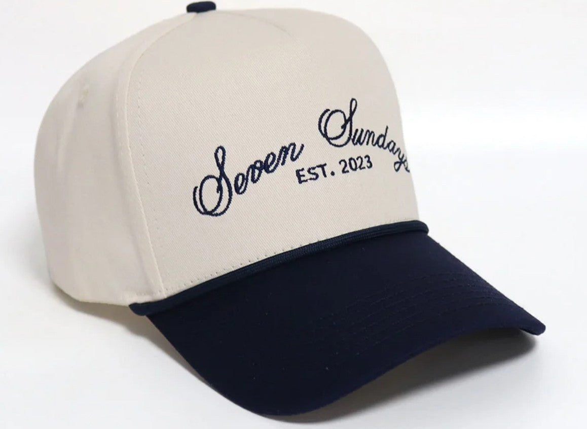 Seven Sundays Trucker Hat - Navy Blue Beak