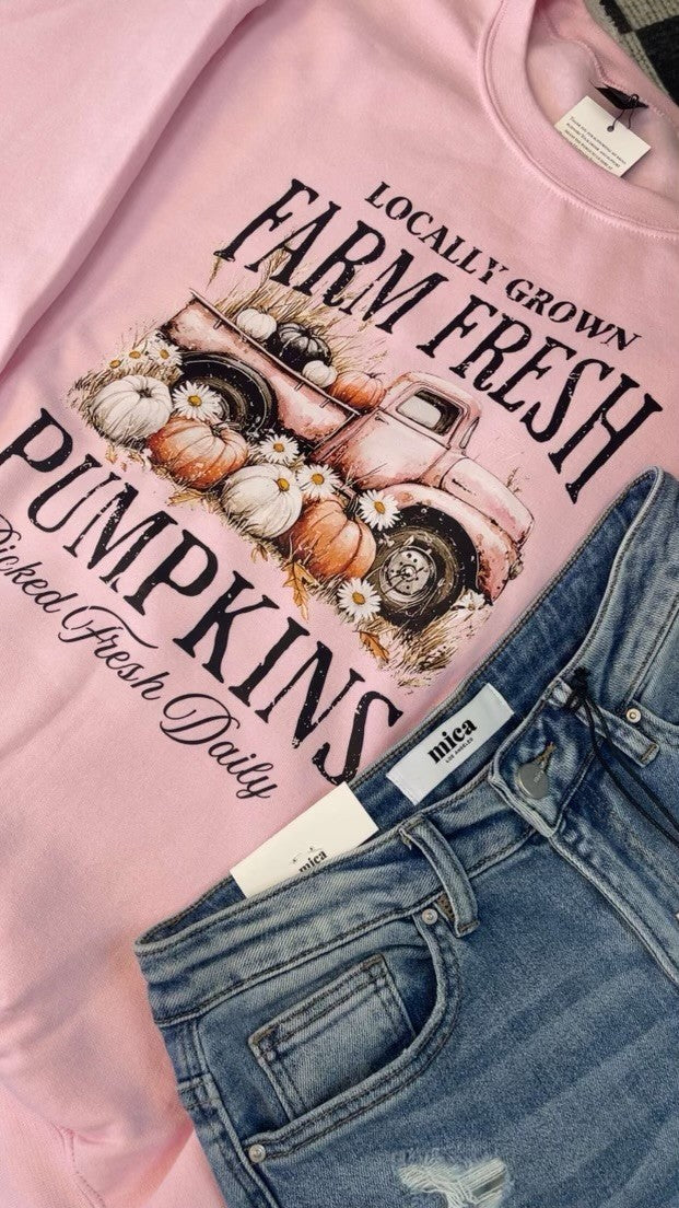 Farm Fresh Pumpkins Graphic Crewneck