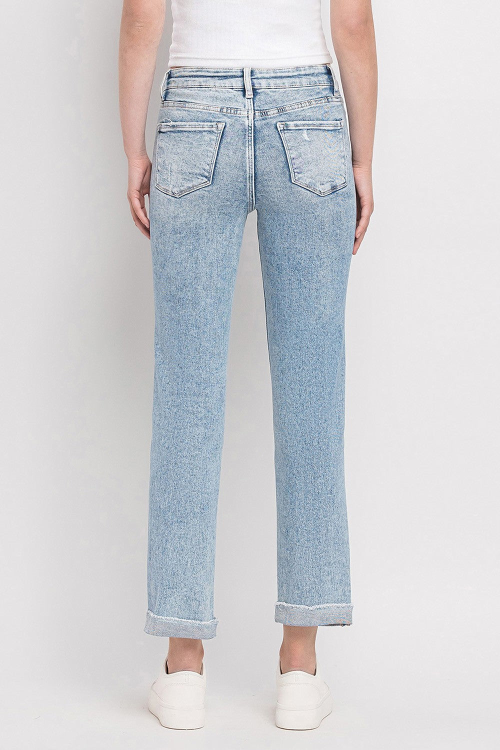 Timeless Tummy Control HR Cuff Slim Straight Jean