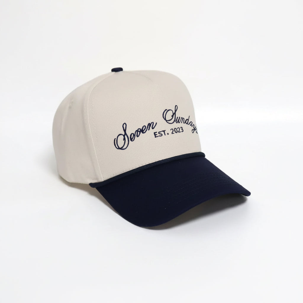 Seven Sundays Trucker Hat - Navy Blue Beak