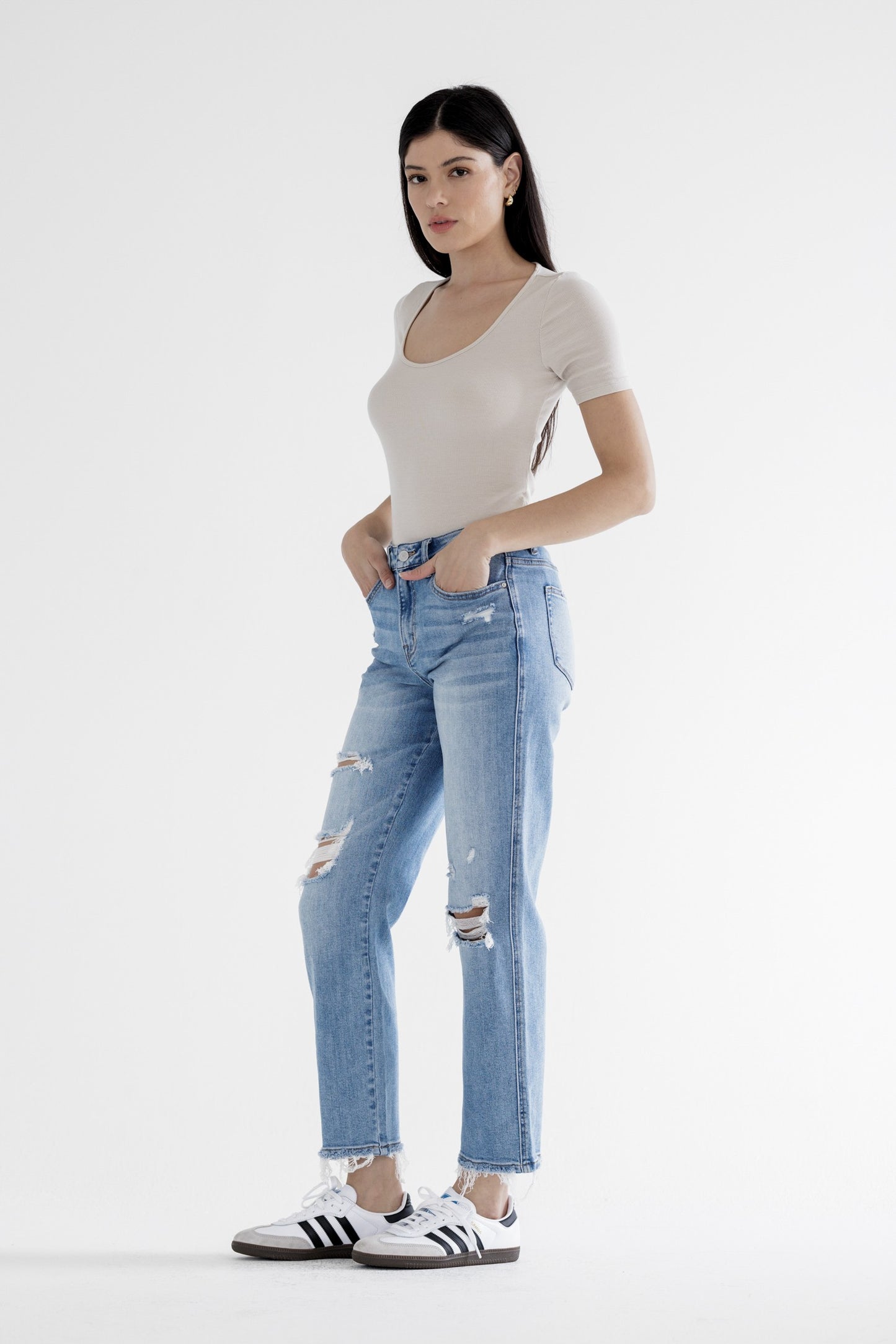 Avenue High Rise Straight Jean