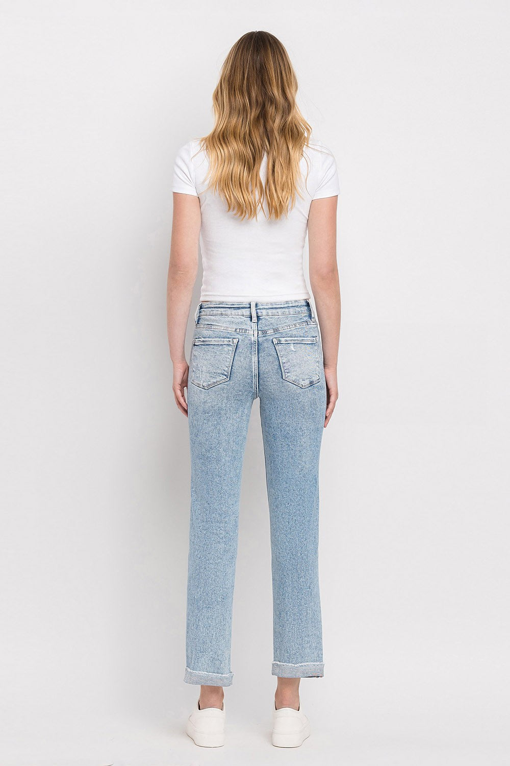 Timeless Tummy Control HR Cuff Slim Straight Jean