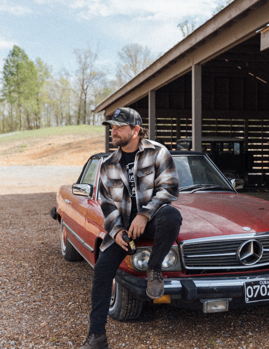 Country Liberty Navy Plaid Shacket