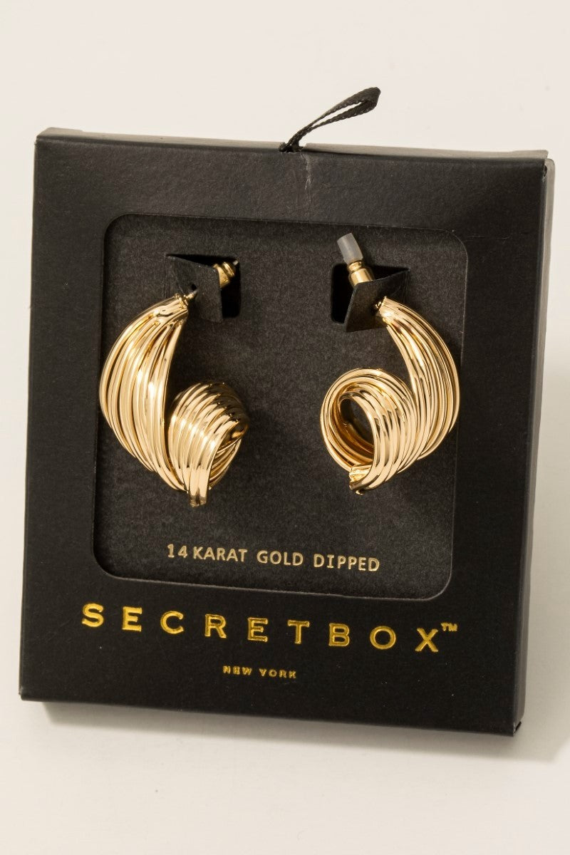 Layered Wire Swirled Drop Earrings