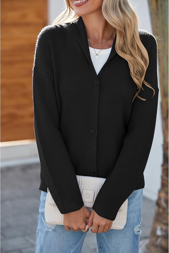 Noir Knit Sweater Cardigan