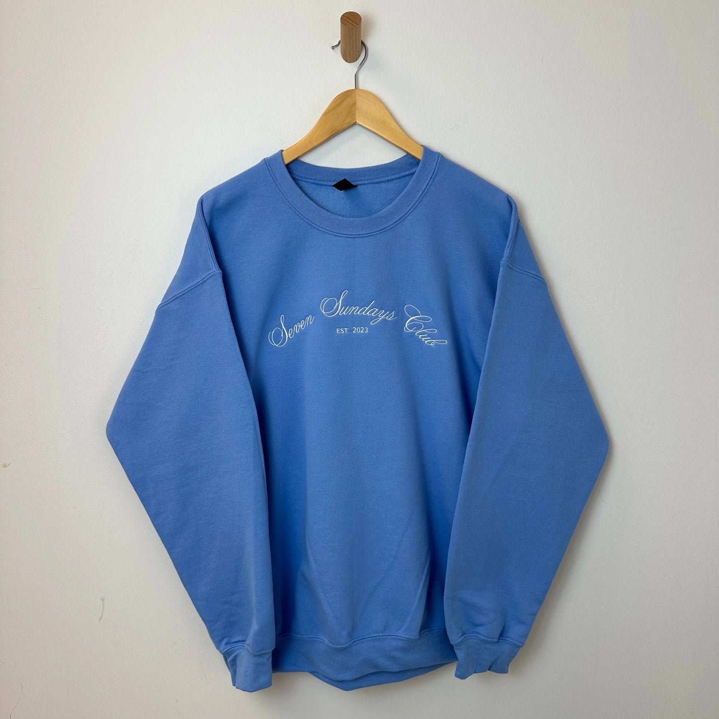 Seven Sundays Crewneck - Carolina Blue