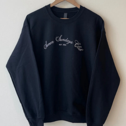 Seven Sundays Crewneck - Black