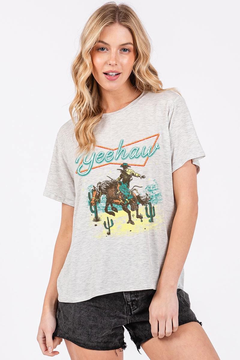 YEE HAW Cowboy Vintage Graphic Tee
