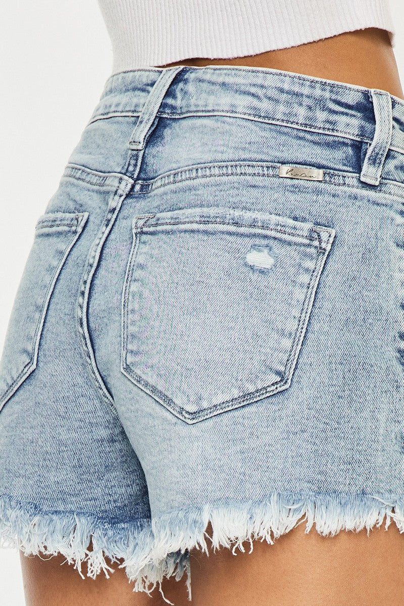 Georgia High Rise Fray Hem Shorts