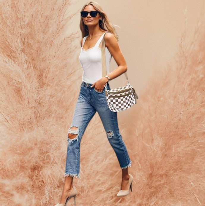 Cafe Check Sling Bag