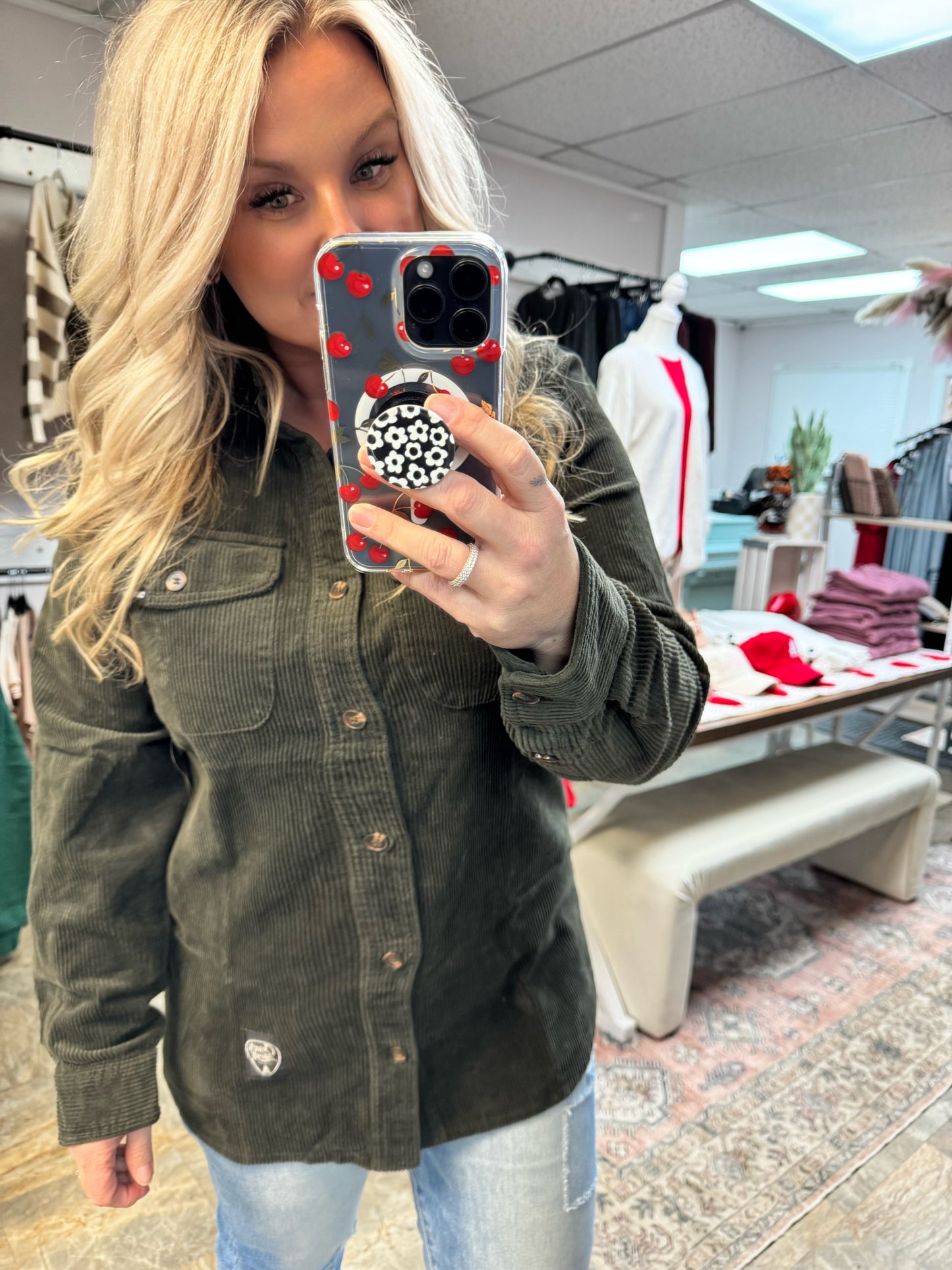 Country Liberty Corduroy Button Jacket