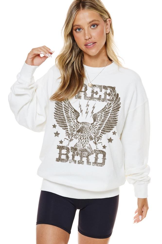 Free Brid Corduroy Graphic Crewneck