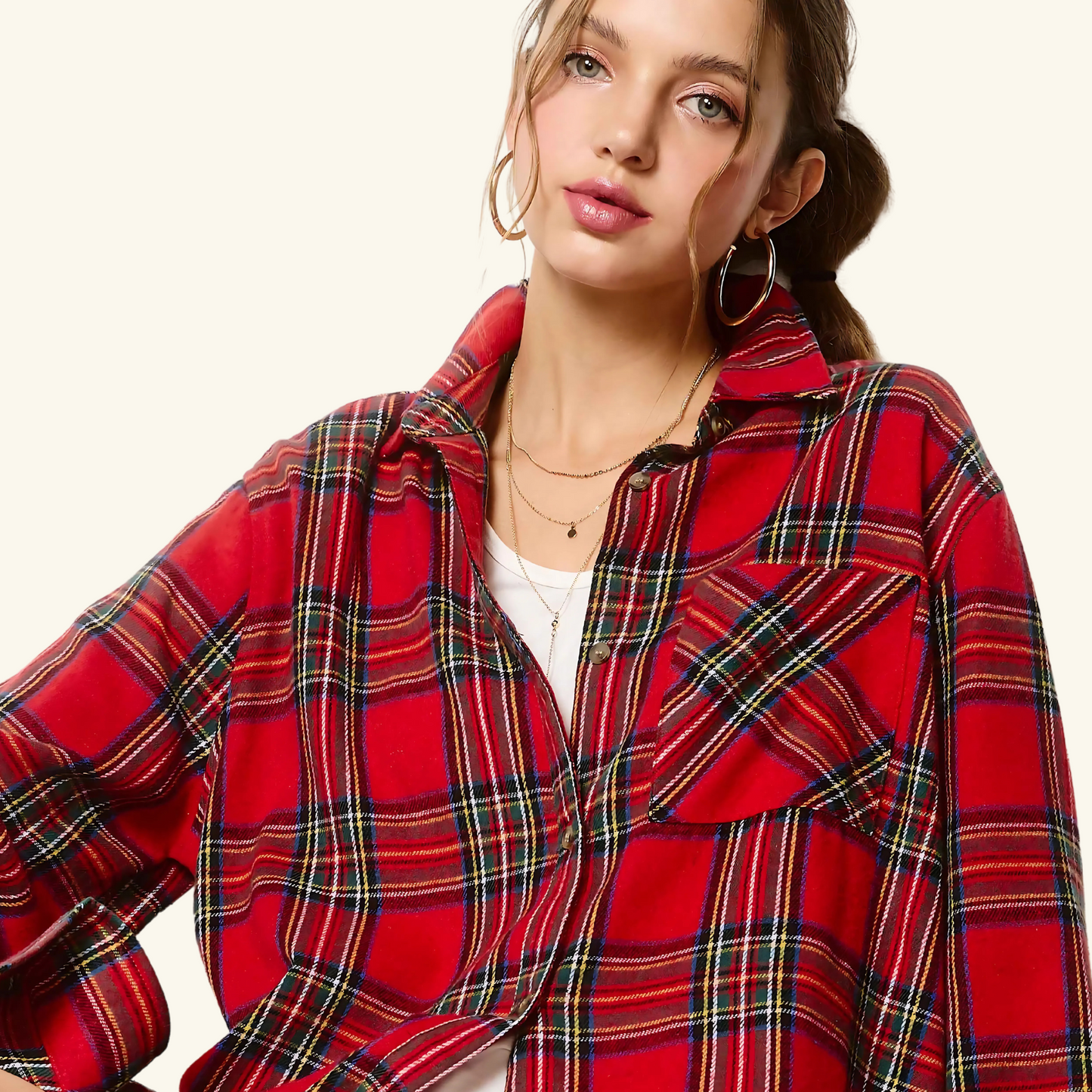 Vintage Plaid Button Down Shirt